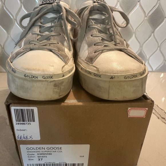 Golden Goose Hi-Star shoe size 7.  Box and Dust Bag - Picture 14 of 15